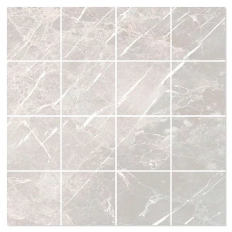 Marmor Mosaik Klinker Soapstone Premium Lysegrå Mat 30x30 (7x7) cm